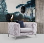 Atelier Del Sofa Silla Alada Gris Claro